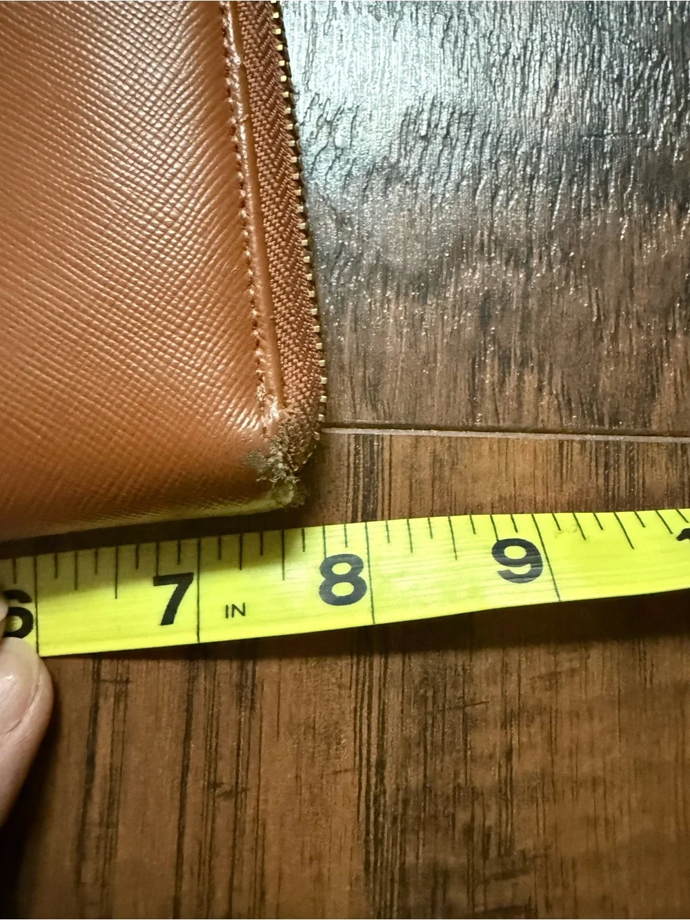 Tory Burch Robinson Zip Around Wallet - Cognac Brown